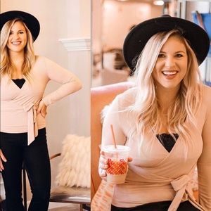 Long sleeve wrap top